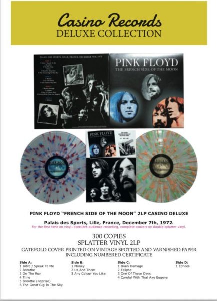Photo3: Pink Floyd - The French Side Of The Moon - 2LP Splash Vinyl. France 7-12-72 (3)