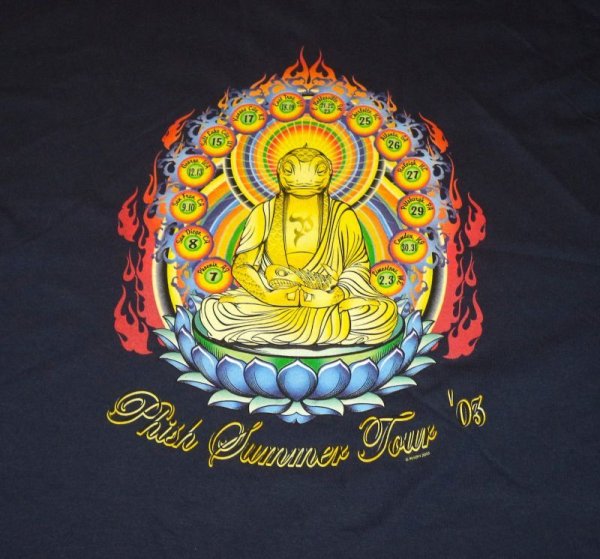 Photo1: Phish Summer Tour 2003 Buddha Phish SIZE X-LARGE 100% organic cotton NEW  (1)