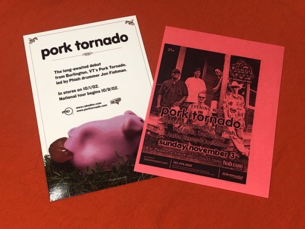 Photo1: PHISH / PORK TORNADO - PROMO POSTCARD ZAPPA PICKS/TOUR ANNOUNCEMENT+ VEGAS FLYER (1)