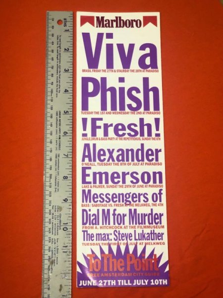 Photo1: PHISH - ORIGINAL 1997 AMSTERDAM CONCERT GUIDE JUNE/JULY 1997 PARADISO RARE (1)