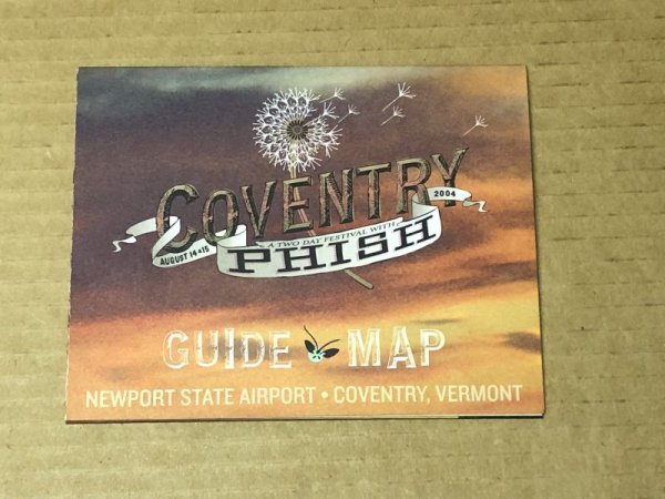 Photo1: PHISH - ORIGINAL Coventry August 2004 Guide Map NEW/UNUSED! NM (1)