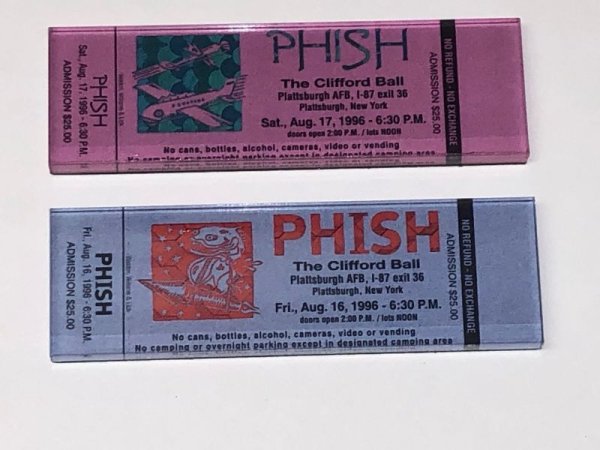 Photo1: Phish Clifford Ball 1996 Ticket Magnet Pollock Set of 2 (1)