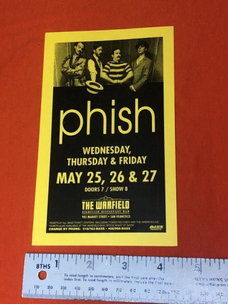 Photo2: PHISH - ORIGINAL Handbill May 25, 1994 , The Warfield Theatre San Francisco NM (2)