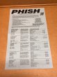 Photo2: Phish - 1996 Fall tour info sheet. 8.5 x 14"  (2)