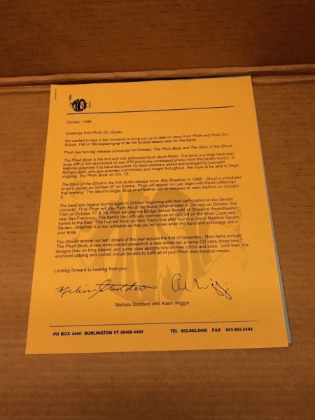 Photo2: Phish - 2 page letter to dealers dated October 1998 (2)