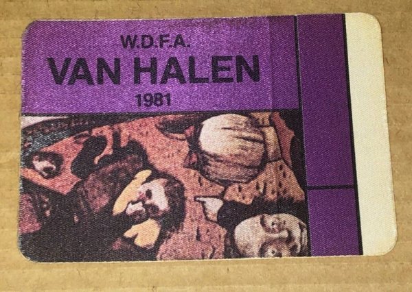 Photo1: VAN HALEN - 1981 UNUSED BACKSTAGE PASS. RARE! GENUINE OTTO - NM (1)