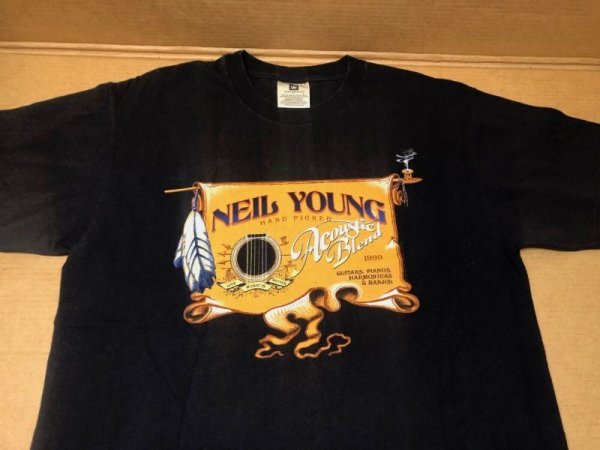 Photo2: Neil Young OFFICIAL T-SHIRT Solo Acoustic 1999 Tour LARGE NEW! (2)