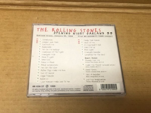 Photo2: ROLLING STONES - OPENING NIGHT OAKLAND '99 - 2CD.. JANUARY 25 1999.  (2)