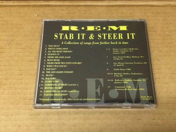 Photo2: R.E.M. - STAB IT & STEER IT - CD. RAIN 1. LIVE 1983-85 & UNRELEASED STUDIO TRACKS.  (2)