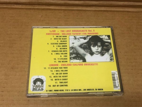 Photo2: U2 - THE LOST BROADCASTS VOL.2 - CD. PARADISO, HOLLAND 10/30/81 & SALFORD UNIVERSITY, LONDON UK.  (2)