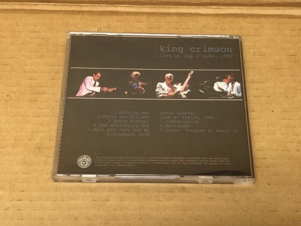 Photo2: KING CRIMSON - LIVE AT CAP D' AGNE, 1982 - CD. ORIGINAL DGM COLLECTORS CLUB NUMBER 4 (2)