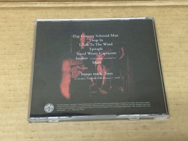 Photo4: KING CRIMSON - LIVE AT THE MARQUEE 1969 - CD. D.G.M. COLLECTORS CLUB RELEASE #1  (4)