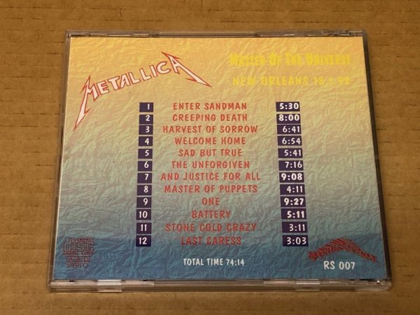 Photo2: METALLICA - MASTER OF THE UNIVERSE - CD. NEW ORLEANS 1/18/92.  (2)
