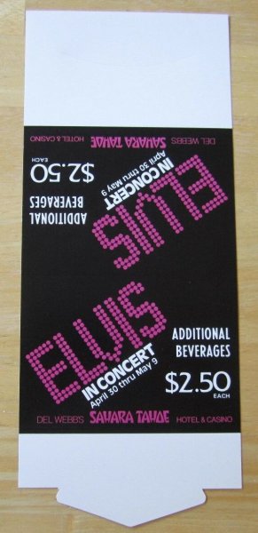 Photo1: ELVIS PRESLEY IN CONCERT 1972 original 4"x9" Standee/table card (1)