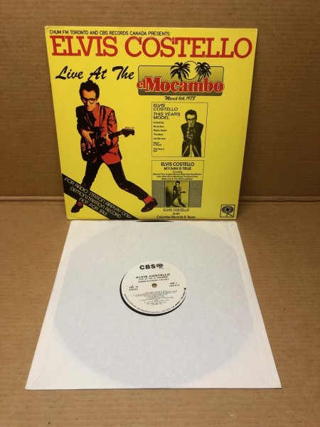 Photo1: Elvis Costello Live At The El Mocambo CBS White Label Promo LP NM (1)