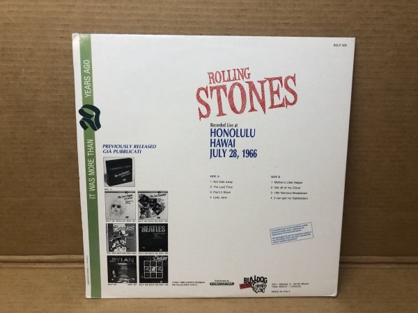 Photo4: ROLLING STONES - HONOLULU HAWAII JULY 28 1966 LP. BULLDOG RECORDS (4)