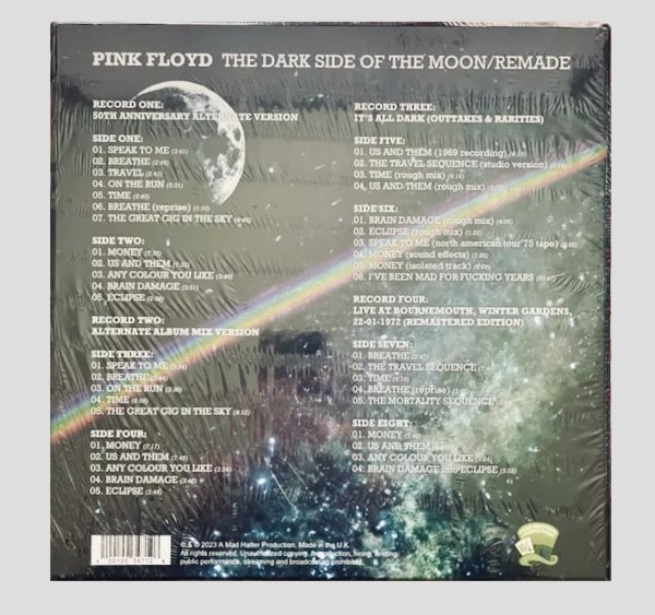 Photo3: Pink Floyd - The dark side of the moon remade - 4 LP Colored Vinyl Box SEALED #292/300 (3)