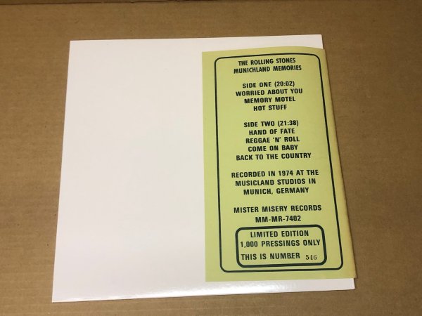 Photo4: ROLLING STONES - Munichland Memories - LP, 974 Musicland Studios in Munich. Black and Blue Sessions  (4)