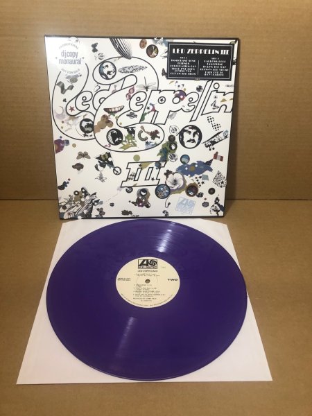 Photo6: Led Zeppelin - III DJ Copy Monaural reissue on Purple Vinyl. MINT!! (6)