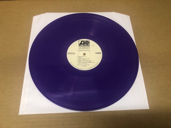 Photo3: Led Zeppelin - III DJ Copy Monaural reissue on Purple Vinyl. MINT!! (3)