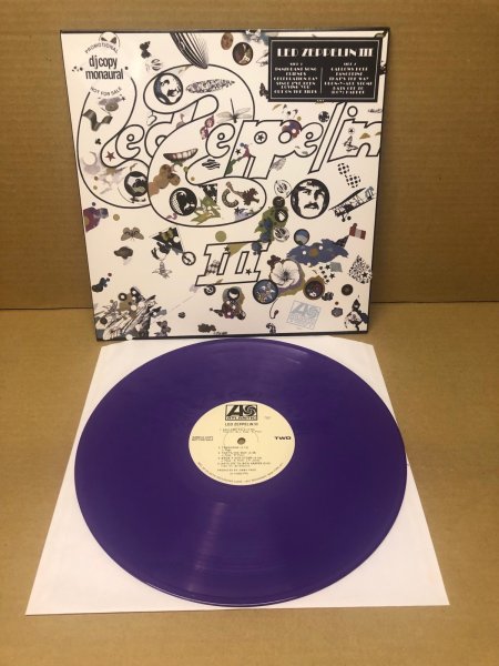 Photo1: Led Zeppelin - III DJ Copy Monaural reissue on Purple Vinyl. MINT!! (1)