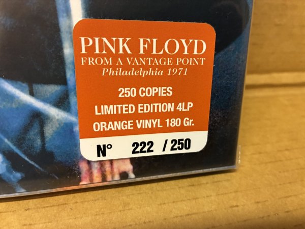 Photo2: Pink Floyd - From A Vantage Point 4LP Orange Vinyl #222/250 Philadelphia 1971 (2)