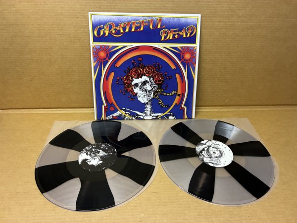Photo1: Grateful Dead Skull and Roses Black White Propeller Vinyl 50th Anniversary  (1)
