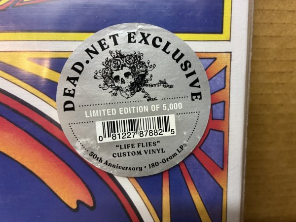 Photo3: Grateful Dead Skull and Roses Black White Propeller Vinyl 50th Anniversary  (3)